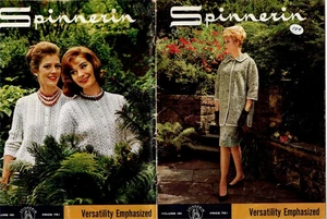 Spinnerin Versatility Emphasized KnittingPattern Booklet 1960's Vintage Fashions - Picture 1 of 13