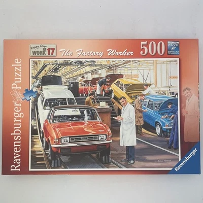 Ravensburger 500 Piece Jigsaw Puzzle The Factory Worker Happy Days at Work 17 - Image 1 of 2
