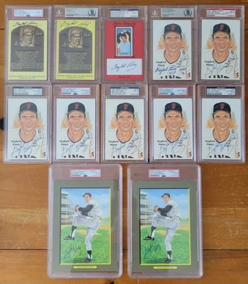 Cartões postais Perez-Steele assinados por Gaylord Perry e carros históricos de placa automática e pátio - Imagem 1 de 4