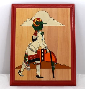 Pintura Tallada Grabada Nativo Americano Kachina Bailarina Raeal Nevayaktewa Hopi - Imagen 1 de 15
