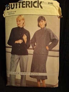 Butterick Pattern 6180 Vintage Janet Russo Jacket Skirt Pants SZ 6,8,10 Uncut - Picture 1 of 3