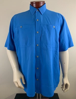 SIMMS Men's Ebb Tide Short Sleeve Vented Performance Fishing Shirt Blue Size XL - Image 1 of 4