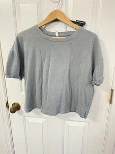 Wishlist Womens Boutique Lounge Set Large Dusty Blu Shorts Oversized Top - Picture 1 of 8