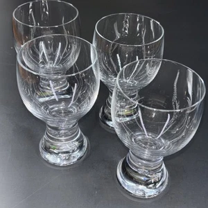 4er Set Kosta Boda Claret Weißwein Rondo Gläser 4 3/4" mit Aufklebern - Bild 1 von 14