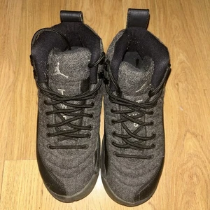 Nike Air Jordan 12 XII Retro Youth Size 3.5Y Dark Grey Wool Black 852626-003 - Picture 1 of 14