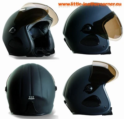 Bores Helm SRM Slight 2 Leder mit  Visier Jethelm Schwarz matt  XXXL 1. Auflage - Bild 1 von 4