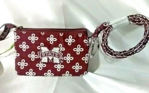 Vera Bradley's ZIP ID CASE with LANYARD w MISSISSIPPI STATE UNIVERSITY LOGO NWT - Picture 1 of 6