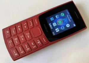 Nokia 105 (2023) TA-1557 - Mobile Phone - Unlocked - Dual SIM Red Simple Keypad - Afbeelding 1 van 8