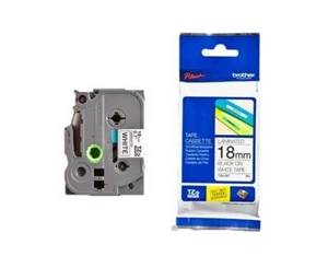 Brother TZ241 18mm 3/4" Black on White P-Touch 26.2 ft UV Heat Cold Resistant - Picture 1 of 2