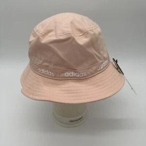 Gorra Adidas Core Essentials Bucket para mujer rosa/blanco nuevas etiquetas OSFA - Imagen 1 de 7