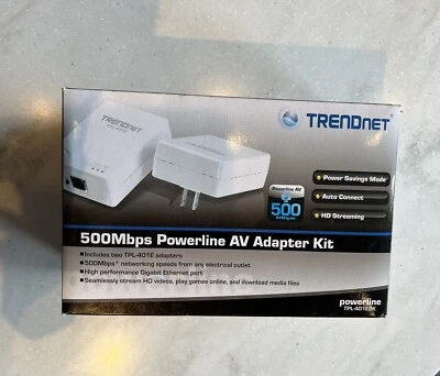 TRENDnet TPL-401E2K Powerline 500 AV Gigabit Adapter Kit Up to 500Mbps - Image 1 of 3