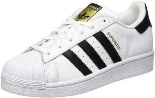 Size 7 (GS) - adidas Superstar Low White Core Black