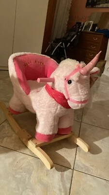 YOYO ROCK Dondolo per Bambini in Legno UNICORNO ROSA - Immagine 1 di 2