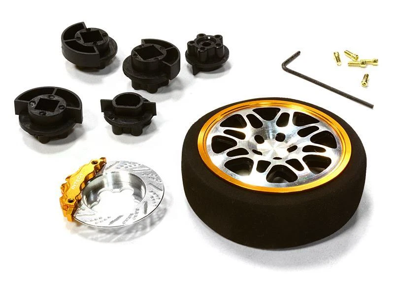 Dual 8 Spoke Steering Wheel Set for Most HPI, Futaba, Airtronics, Hitec & KO - Image 1 of 1