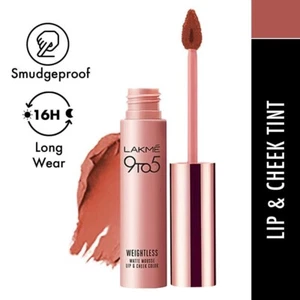 Lakme 9 to 5 Weightless Matte Mousse Lip & Cheek Color - Blush Velvet - Picture 1 of 11