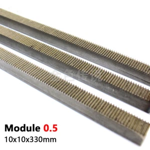 Module 0.5 Gear Rack Carbon Steel Pinion Rack 10x10x330mm for Motor CNC RC Model - Picture 1 of 7