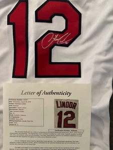Signed Francisco Lindor Jersey 2018 Post Season Team issued -JSA- MLB Holo-Rare - Picture 1 of 4