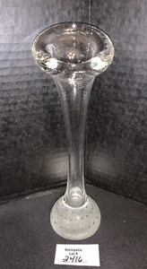 Aseda Sweden Jack In Pulpit Art Glass Rose Bud Vase Controlled Bubble Bullicante - Bild 1 von 4