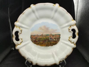 Piatto vedute porcellana Biedermeier veduta di Münster - 1845 circa RR!! - Foto 1 di 7