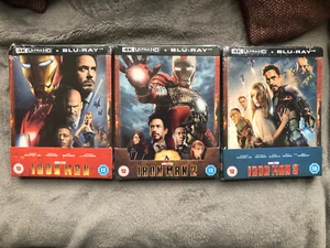 Ultra Rare OOP Iron Man 1-3 4K limited edition steelbooks - Picture 1 of 2