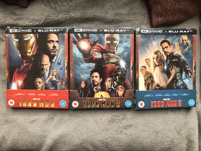 Ultra Rare OOP Iron Man 1-3 4K limited edition steelbooks - Image 1 of 2