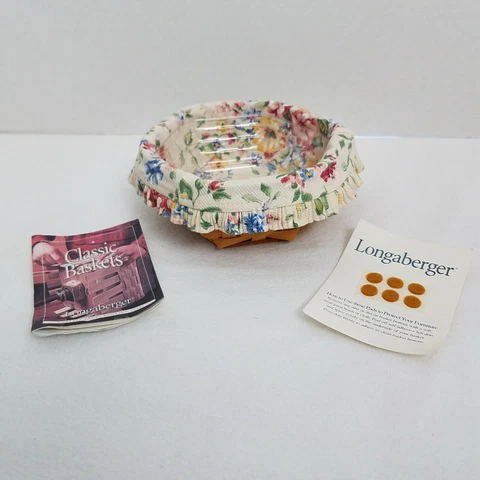 Longaberger Sage Booking Basket Liner Protector Product Card 2001 Cover