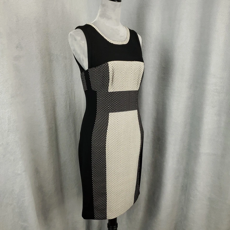 Vestido Yoanna Baraschi para mujer 6 Anthropologie negro gris bloques de color lunares Foto 1 de 4