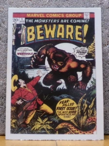 MARVEL COMICS 1. COVER TOLLE SAMMELKARTEN DIE MONSTER KOMMEN! VORSICHT! - Bild 1 von 2