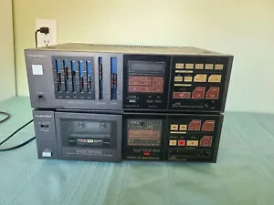 Raro Vintage Toshiba SA-V10 Cassette Deck & SA-V10 Amplificatore Stereo Sistema, Leggi - Foto 1 di 21