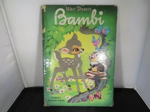 1949 Walt Disney's Bambi FUZZY Golden Book Hardcover (75 years old) - Picture 1 of 10