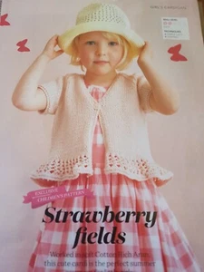 STRAWBERRY FIELDS - Cute little Spring cardigan - Magazine pull out (G) - Picture 1 of 1
