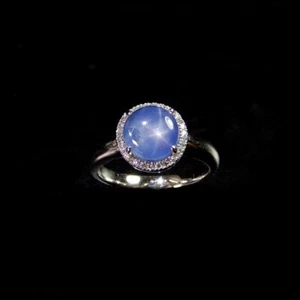 【KATHY JADE】 Anello zaffiro stella naturale non riscaldato《TAGLIA USA:6》 - Foto 1 di 1