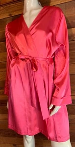 VINTAGE ADONNA PINK SATIN SIZE LARGE ROBE #13033 - Picture 1 of 9
