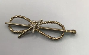 Lilla Rose Flexi Clip Arrow Archer Chevron Rhinestones Barrette Gold tone - Picture 1 of 8