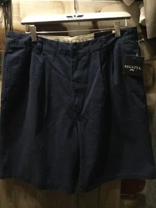 Regatta~ Dark Blue Shorts~Pleated Front~Men’s Size 34 Waist~NWT - Picture 1 of 4