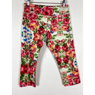 Leggings capri Lularoe para mujer multicolor tiro medio florales elásticos hasta la rodilla S Foto 1 de 4