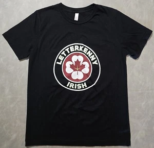 T-shirt Letterkenny Irish Hockey adulto M nera logo commedia allenatore Reilly Jonesy - Foto 1 di 6