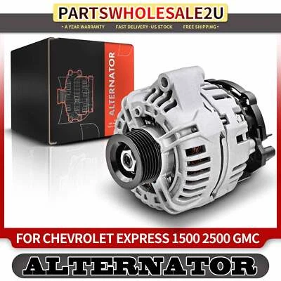 Alternator for Chevrolet Express 1500 2500 GMC Savana 1500 110A 12V CW 6-Groove - Image 1 of 4