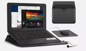 Windows 10 Laptop 10.1"Celeron R Computer Mini Netbook WiFi Webcam (Black) - Picture 1 of 8