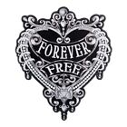 Silver Heart Forever Free Patch Ladies Back Patches