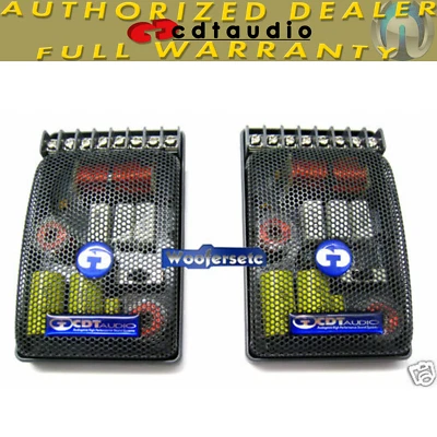 SATNET 480 CDT AUDIO 2 WAY COMPONENT SPEAKERS TWEETERS CAR CROSSOVERS PAIR NEW - Image 1 of 2