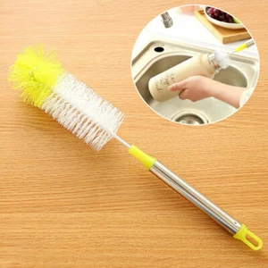 New Bendable Long-handled Brush Bottle Cup Cleaning Brush Scrubbing Cleaner Pot - Picture 1 of 10