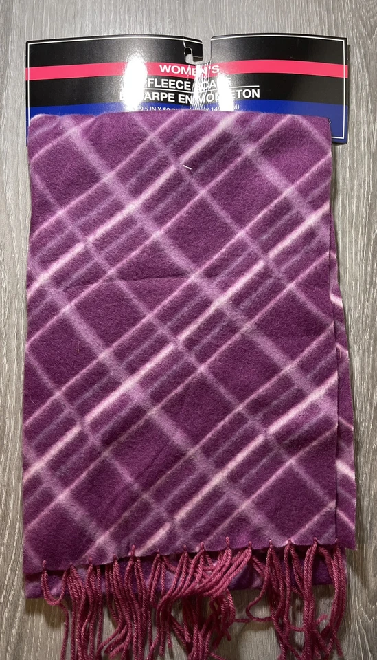 Bufanda para mujer. "Nuevo estampado polar estampado argyle púrpura 59""" Foto 1 de 1
