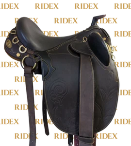 Australian Stock leather Horse Saddle With Horn. - Picture 1 of 6