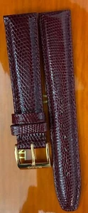 18 mm Eidechse Uhrenarmband braun Rose-gold Rado-Dornschließe - Bild 1 von 3