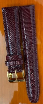 18 Mm Lizard Watch Strap Red Brown Rose Gold Rado Buckle - Image 1 of 3