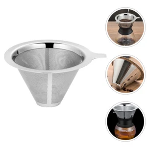 Pour Over Kaffeefilter Edelstahl Wiederverwendbar Kaffee Tropfer Tropf Tasse Kaffee - Bild 1 von 11