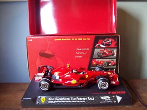 1/18 HOT WHEELS L8780 FERRARI F2008 BARCELONA GP 2008 HAT TRICK KIMI RAIKKONEN - Picture 1 of 9