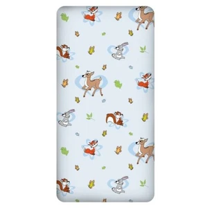 Lenzuolo Fitted Per Culla Moses / Carrozzina 90x40 Cm Animali Blu - Foto 1 di 1