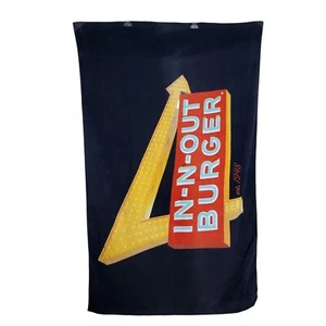 In-n-Out Burger Beach Towel Black Background 100% Cotton Terrycloth 35x56" - Picture 1 of 3